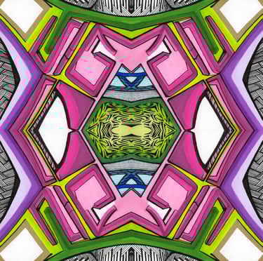 a colorful abstract pattern of a colorful, abstract design