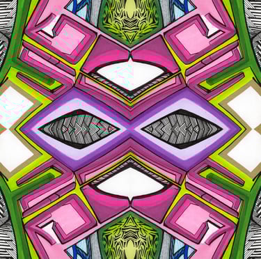 a colorful abstract art work of a colorful abstract painting