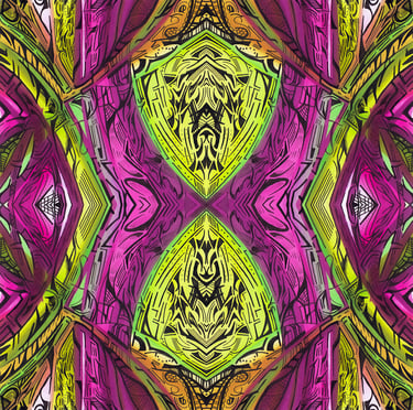 a colorful abstract pattern of a colorful pattern of a pattern of a flower