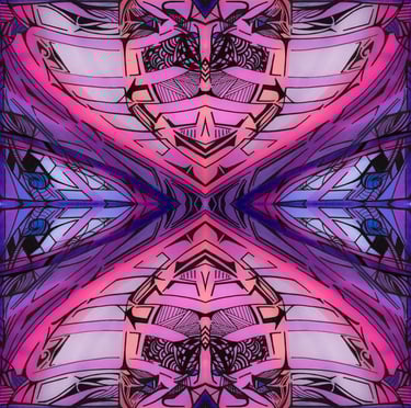 a colorful abstract art decoloration of a colorful abstract pattern