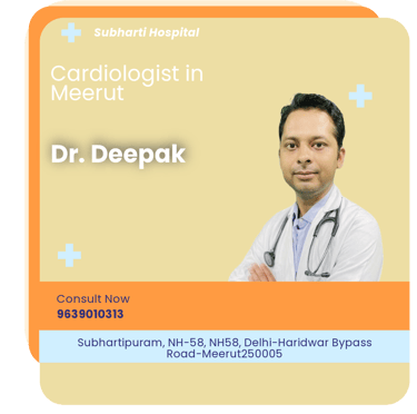 A graphical representation highlighting Dr. Deepak as the Best Cardiologist in Meerut.