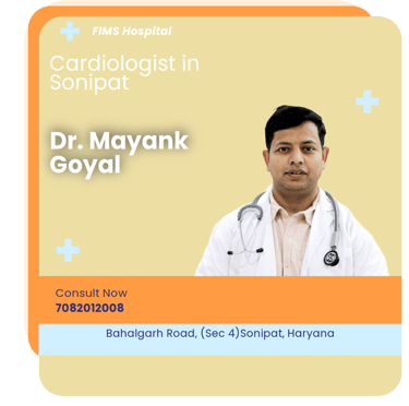A graphical representation highlighting Dr. Mayank Goyal as the Best Cardiologist in Sonipat.