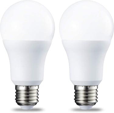 a pair of white light bulbs on a white background