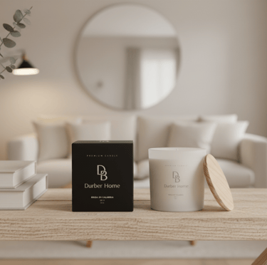 a table with a candle and a candle on it