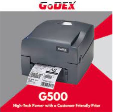 a printer printer with a label on it