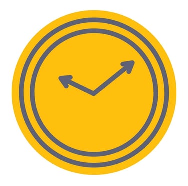 A clock representing fast results