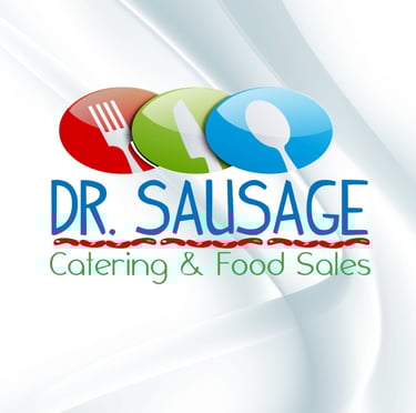 a logo for dr salussage catering and catering