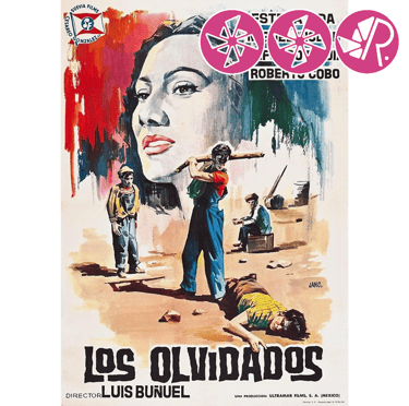 Portada y calificación de la película Los Olvidados.