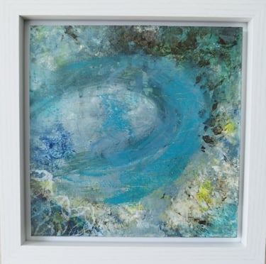 My Thoughts Clear. 20 x 20 cm. Acrylic on board. £40