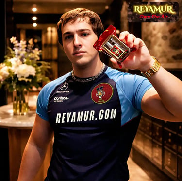 reyamur.com branding luxury perfume packaging with model in Toronto