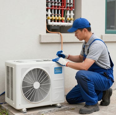 Hiring manager reviewing candidate profiles on a laptop.