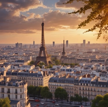 A chic, balanced layout showing a digital travel journal with a map, camera, and notebook on a clean white background.