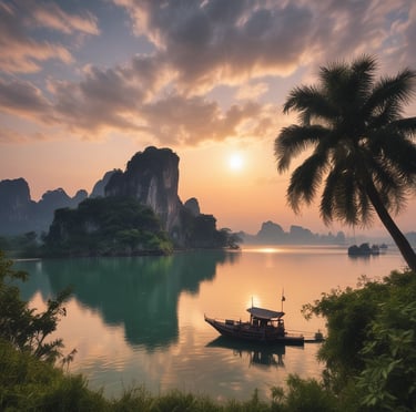 A chic, balanced layout showing a digital travel journal with a map, camera, and notebook on a clean white background.