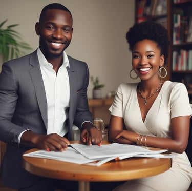 Portrait of a professional founder in a warm, elegant office setting.