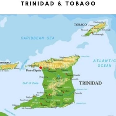 Map of Trinidad and Tobago