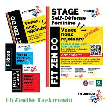 une affiche avec des postes pour les reseaux sociaux