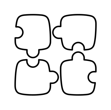 quatre pièces de puzzle