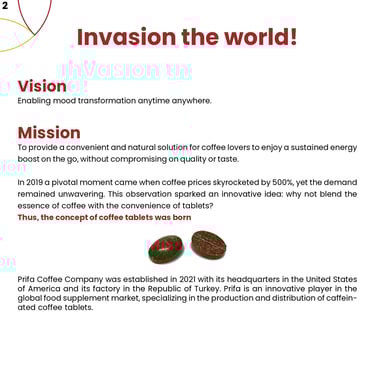 a flyer with a picture of two coffee beans