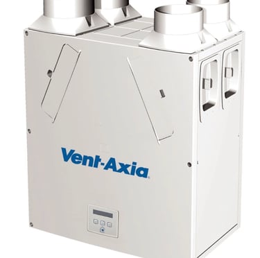 Vent-Axia mechanical ventilation with heat recovery MVHR unit for domestic air filtration.