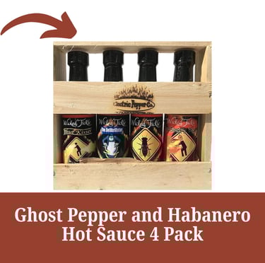 Ghost Pepper and Habanero Hot Sauce 4 Pack