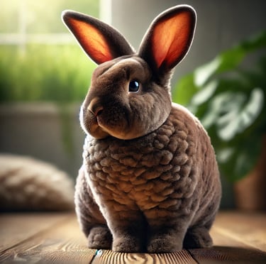 rex rabbit sitting