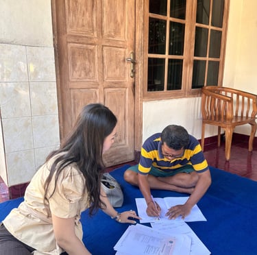 Official notary deed for the Villa Oraya property, handled through Vision Immo Bali.