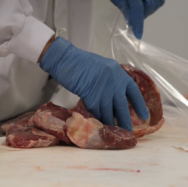 Viande emballée dans un laboratoire