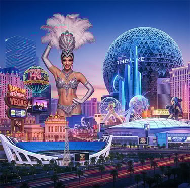 a woman in a costume standing in front of a cityscapeople