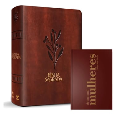 Bíblia feminina NVT de estudo para mulheres com capa luxo marrom