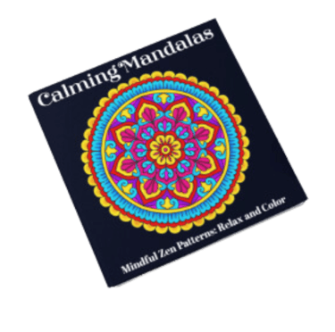 a book cover of a book with a colorful mandal pattern