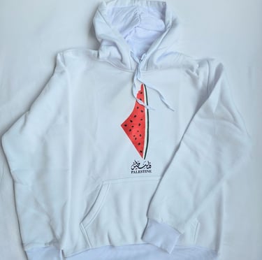 sweatshirt blanc Palestine pastèque