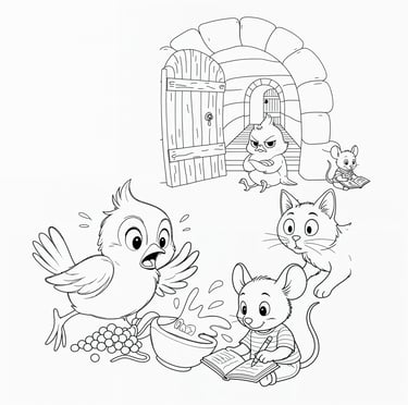 coloring image from Tilly the Titmouse