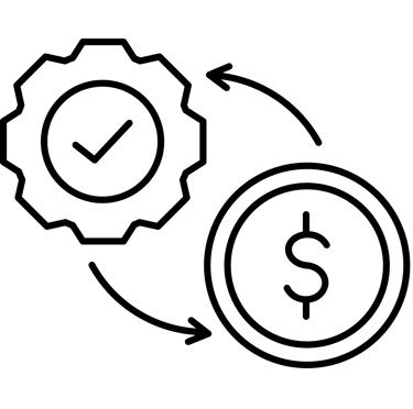 Ikona przedstawiająca redukcję przestojów technicznych i maksymalizację zysków dzięki wydajności EV Atlas.