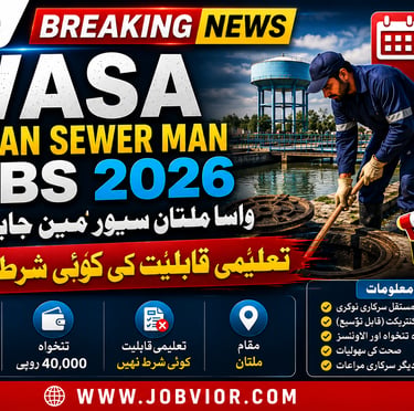 Water and Sanitation Agency Multan Sewerman recruitment notice 2026