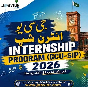 Eye-catching social media poster promoting the GCU Summer Internship Program (GCU-SIP) 2026 with a b