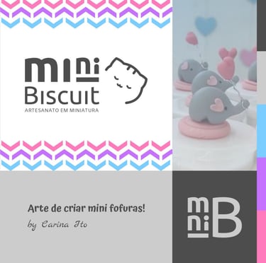 Identidade visual da Mini Biscuit artesanato em miniatura - Priscila Kato Design