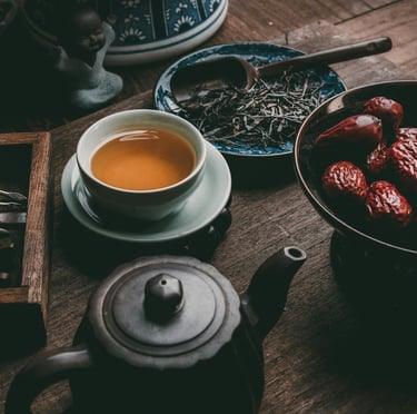 Making magic tea with Maeve.