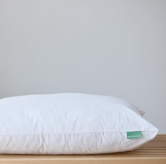 Avocado Organic Pillow with natural latex and kapok fill, breathable, supportive, and eco-friendly