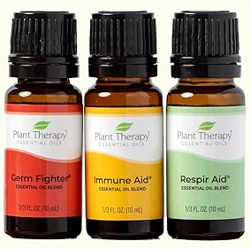 Plant Therapy Wellness essential oil set 3 pack with Germ Fighter Immune Aid and Respir Aid