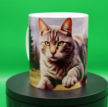 mug with a cat print