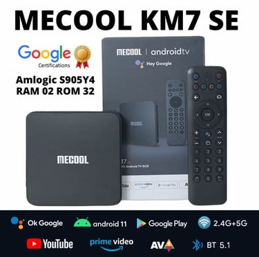 tv box mecool km7 se certificada google e netfli
