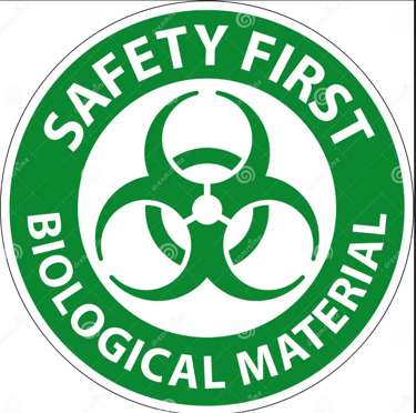 a green and white sign with the words safety first
