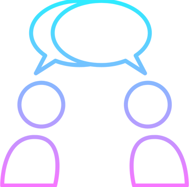 icon of two people communication