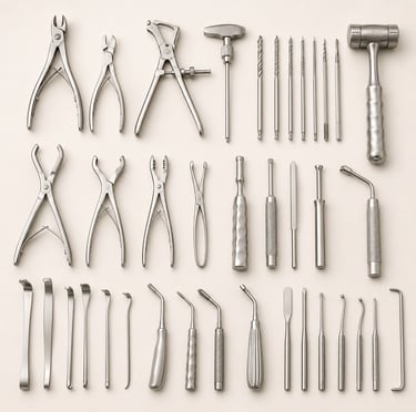 Precision orthopedic instruments for bone and joint surgery
