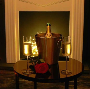cheminée pour experience romantique dans un logement love room en bretagne