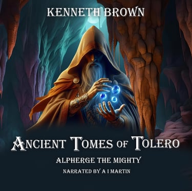 Ancient Tomes of Tolero, Book 1 in the Alpherge the Mighty Series available in audio.