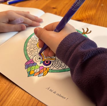 Dessin d’enfant inspiré du livre Kaïa et les animaux de la forêt enchantée – création artistique enf