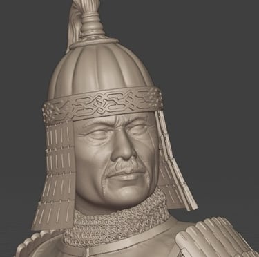 Timur warrior, 3D digital sculpt for historical figure collectors