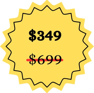 $349 get started package after 50% off