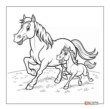 racing horse coloring sheet printable